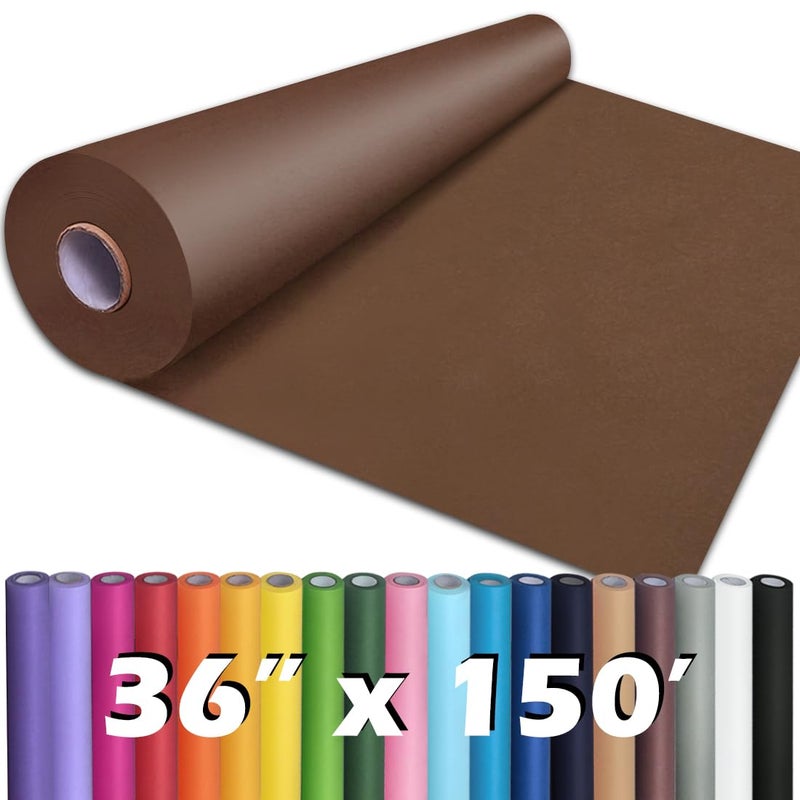 PH PERKHOMY PerkHomy Coffee Kraft Paper Roll 36 x 1800 150 for Gift Wrapping Bouquet Flower Art Painting Craft Writing Packaging Shipping 80GSM 55LB Coffee 36 x 150 - Image 2