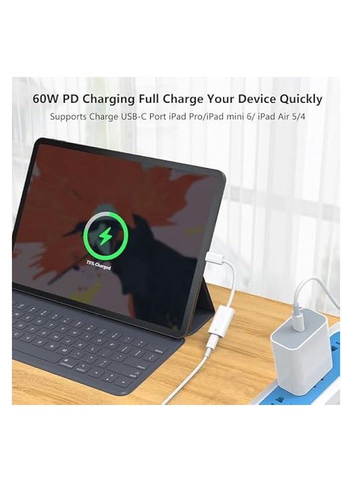 erorex - USB C to Lightning Charge Adapter for iPhone 15, USB C Male to Lightning Female 60W PD Fast Charge &Data Transfer Converter Fit with iPhone 15 Pro/15 Pro Max,iPad Pro Air, Galaxy, Pixel(Not for Audio) - Image 1