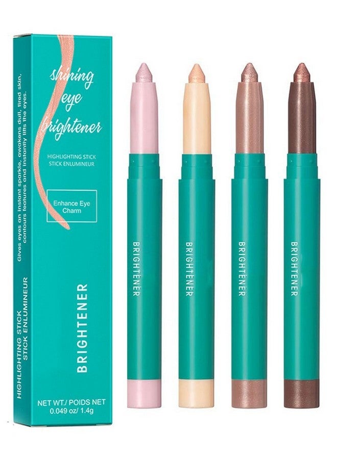 ProCover 4Pcs Eyeshadow Stick, Eye shadow Brightener Stick Glitter Highlighter Makeup Eye Liner, Shimmer Creamy Long Lasting Eye Makeup. (4 colors) - Image 1