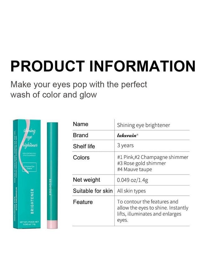ProCover 4Pcs Eyeshadow Stick, Eye shadow Brightener Stick Glitter Highlighter Makeup Eye Liner, Shimmer Creamy Long Lasting Eye Makeup. (4 colors) - Image 5