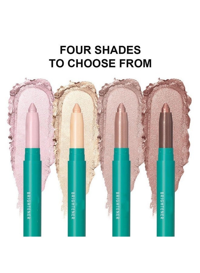 ProCover 4Pcs Eyeshadow Stick, Eye shadow Brightener Stick Glitter Highlighter Makeup Eye Liner, Shimmer Creamy Long Lasting Eye Makeup. (4 colors) - Image 2