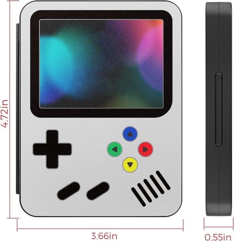 HEIYING حافظة بطاقات ألعاب لجهاز Nintendo Switch وSwitch Lite وOLED، بتصميم نمط مخصص، 16 فتحة لبطاقات الألعاب، 16 فتحة لبطاقات Micro SD، إغلاق مغناطيسي، غلاف صلب، أسود. - Image 5