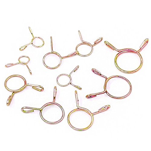 Hilitchi 250-Pcs [10 Size] Fuel Line Hose Tubing Spring Clips Clamps Assortment Kit for Motorcycle Scooter ATV - [5~14mm] - Image 5