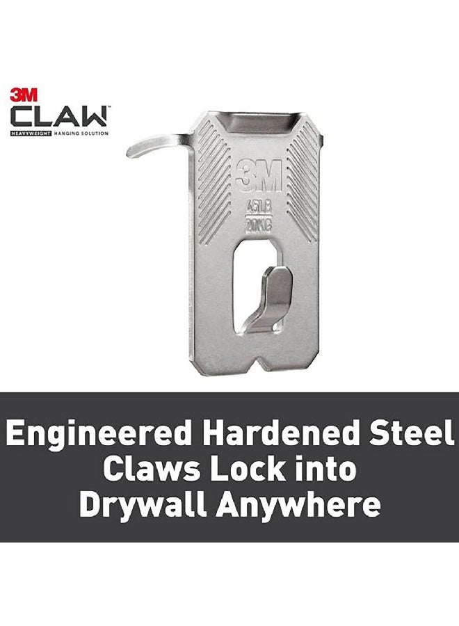 ثري ام 3PH25M-4ES دراي وول طقم شماعات صور للحوائط من الفولاذ المقاوم للتآكل 4 قطع فضي 17 × 10.8 × 4.4 سم - Image 3