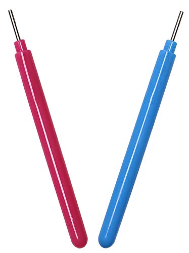 sowaka Floranea 2 Pcs Paper Quilling Tools Slotted Kit Rolling Curling Quilling Needle Pen Rose Blue for Art Craft DIY Paper Cardmaking Project (2 pcs) - Image 1