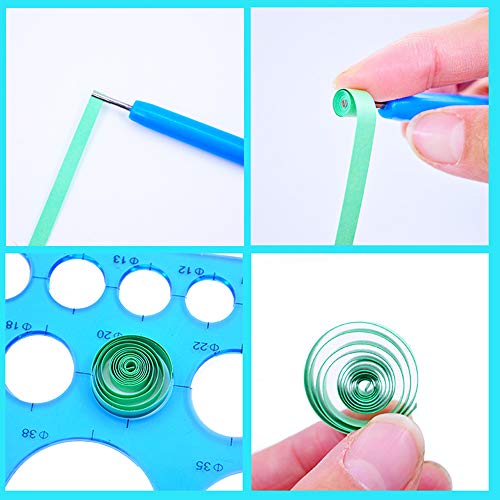 sowaka Floranea 2 Pcs Paper Quilling Tools Slotted Kit Rolling Curling Quilling Needle Pen Rose Blue for Art Craft DIY Paper Cardmaking Project (2 pcs) - Image 4