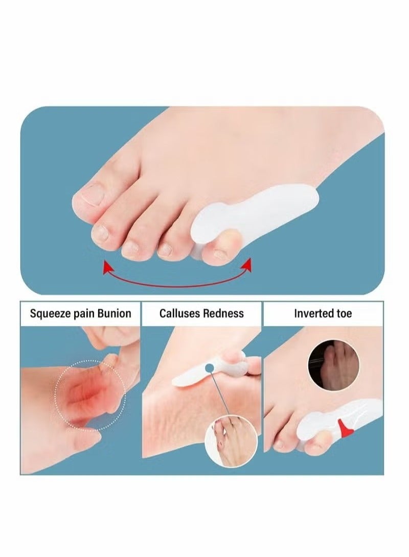 Bukela Silicone Gel Small Toe Bunion Relief Toe Separator (1PAIR) - Pinky Toe Alignment/Bunionette Pad - Corns/Callus Relief Wrap - Unisex - Foot Care - Image 3