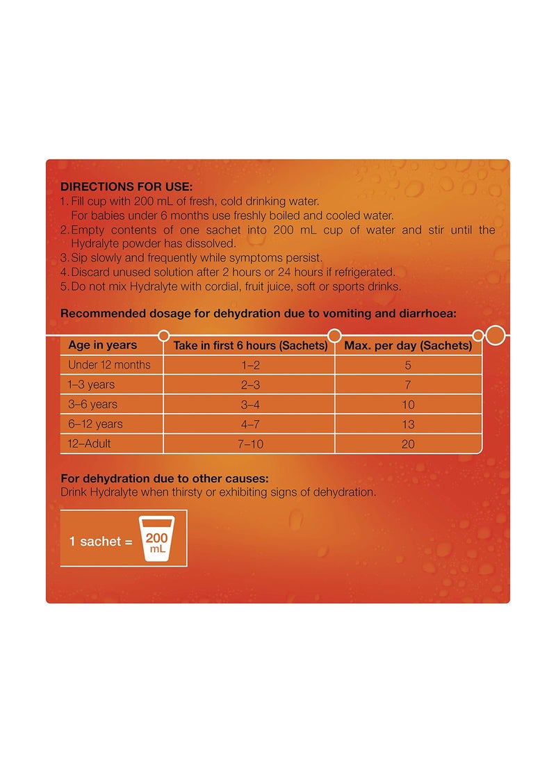 Hydralyte Powder Orange 5G X 10  - Image 4