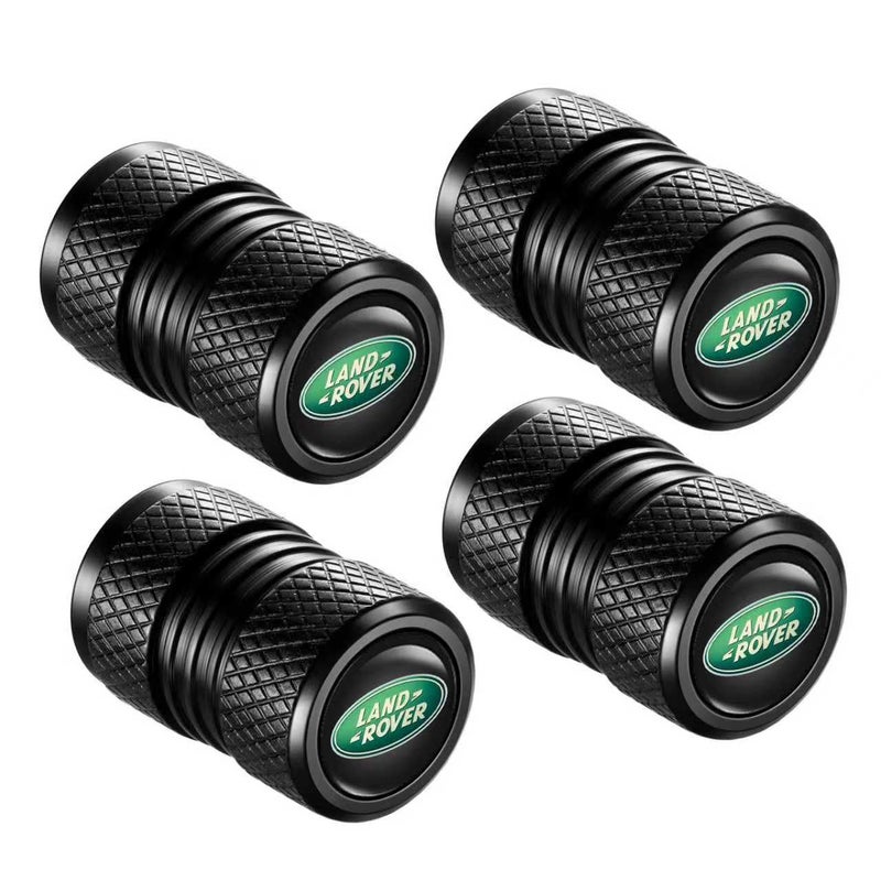 YHEESHIGN Tire Valve Stem Caps, Compatible with Land Rover Series Stem Cap Universal Car Air Cover Car Accessories for Cars, SUV, Truck, Motorcycles 4pcs ï¼ˆBlackï¼‰ - Image 2