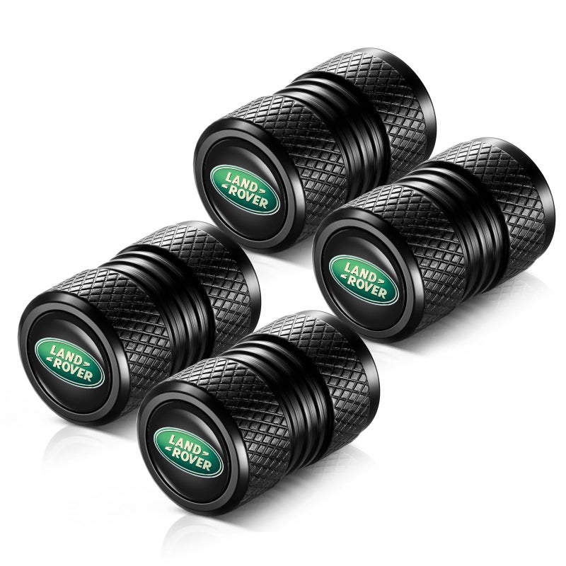 YHEESHIGN Tire Valve Stem Caps, Compatible with Land Rover Series Stem Cap Universal Car Air Cover Car Accessories for Cars, SUV, Truck, Motorcycles 4pcs ï¼ˆBlackï¼‰ - Image 5
