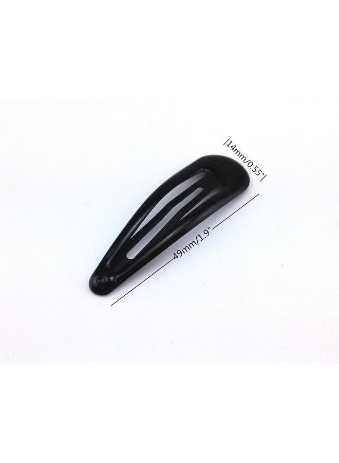 Yueton 36Pcs Glossy Black Round Edge Snap Prong Clips Bendy Hair Clips Barrettes For Ladies Girls Hair Bows - Image 3