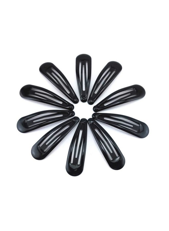 Yueton 36Pcs Glossy Black Round Edge Snap Prong Clips Bendy Hair Clips Barrettes For Ladies Girls Hair Bows - Image 2