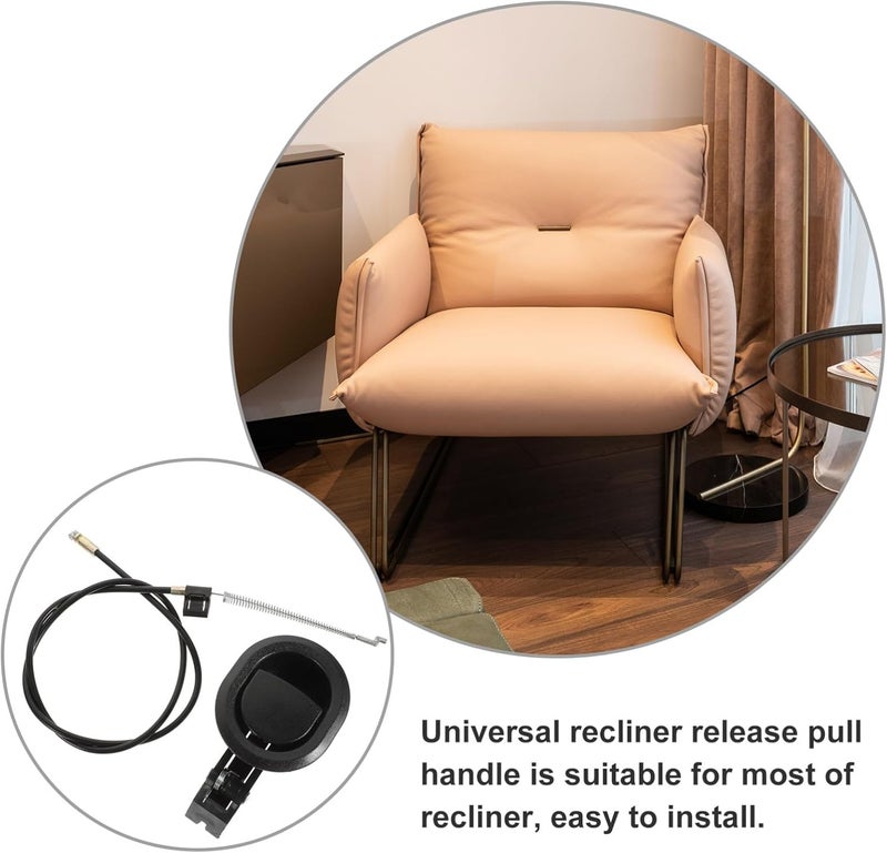 VOSAREA Recliner Release Pull Handle Recliner Parts Easy Install Handle for Sofa Recliner Sturdy Material Cable - Image 3
