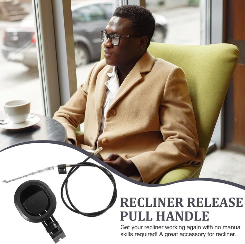 VOSAREA Recliner Release Pull Handle Recliner Parts Easy Install Handle for Sofa Recliner Sturdy Material Cable - Image 5