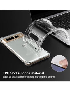 Generic Case Compatible with Google Pixel 7 Pro, Cover Silicone Transparent TPU Gorilla Anti-shock Protector Camera Shockproof Corners - Clear  - Image 2