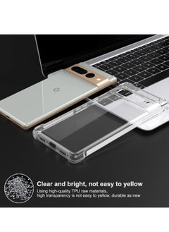 Generic Case Compatible with Google Pixel 7 Pro, Cover Silicone Transparent TPU Gorilla Anti-shock Protector Camera Shockproof Corners - Clear  - Image 3