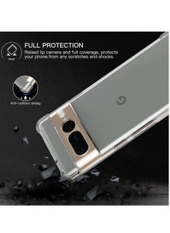 Generic Case Compatible with Google Pixel 7 Pro, Cover Silicone Transparent TPU Gorilla Anti-shock Protector Camera Shockproof Corners - Clear  - Image 4