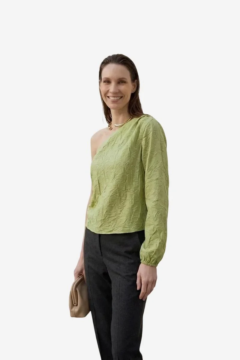 My Fashion MY FASHION Off-Shoulder Cut-Out Cotton Poplin Blouse