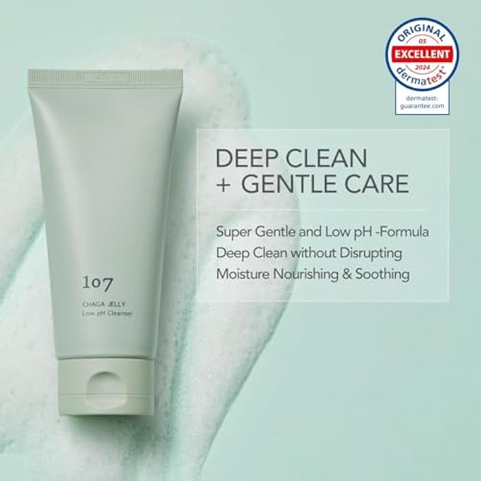 107 Gentle Gel Cleanser, Low pH, Non-Stripping Cleanser for Sensitive Skin, Enriched with Antioxidant & Calming Ingredients, Korean Beauty (4.0 fl oz) - Image 3