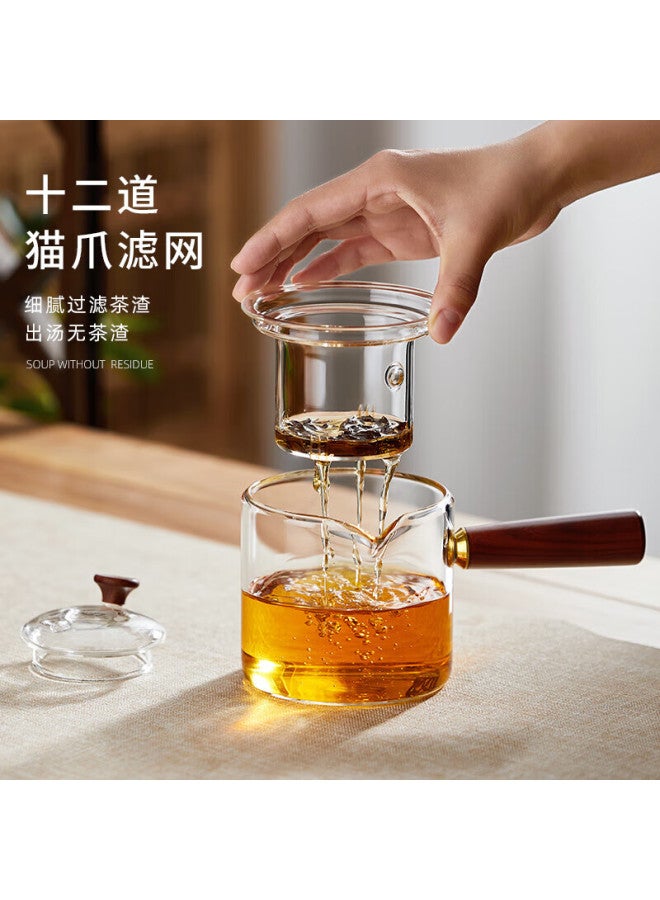 Yihutea Glass Tea Set, Complete Home Kung Fu Tea Cups, Teapot With Filter, Tea Tray For Office Use, Tea Brewing And Drinking Equipment - Image 4