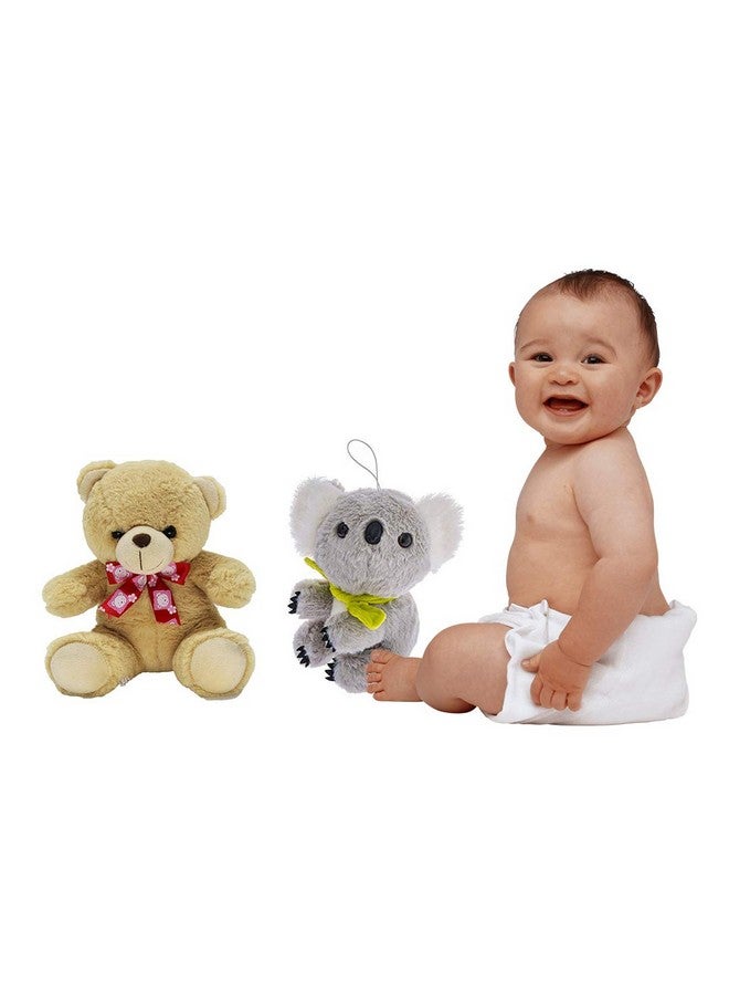 Dimpy Stuff Dimpy Stuff Combo of Kwala with Muffler 22 cm 9 inch and Premium Bear 24 cm 9.5 inch Toys for Kids, Boys and Girls, Age 3 Years and Above Pack of 2 - Image 2