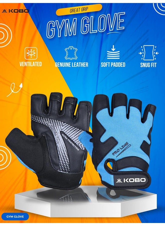 Kobo - Wtg-61 Weight Lifting Gym Gloves Hand Protector For Fitness Training - Image 1