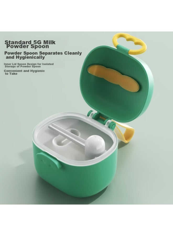 Bao Shi Baoshi Portable Baby Formula Container, Snack Storage Box, Complementary Food Organizer, Sealed Moisture-proof Container, Dinosaur Green - Image 2
