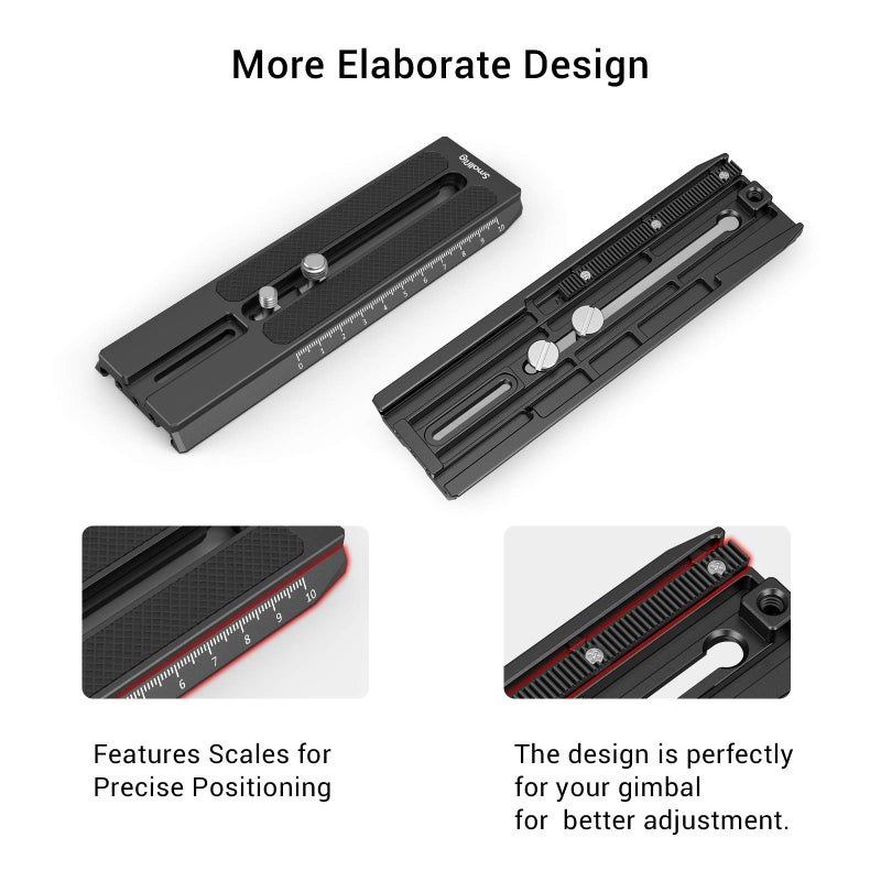 SMALLRIG Camera Extended Quick Release Plate Adapter for DJI RS 2 / RS 3 / RS 3 Pro & for Ronin-S Gimbal - 3031 - Image 5