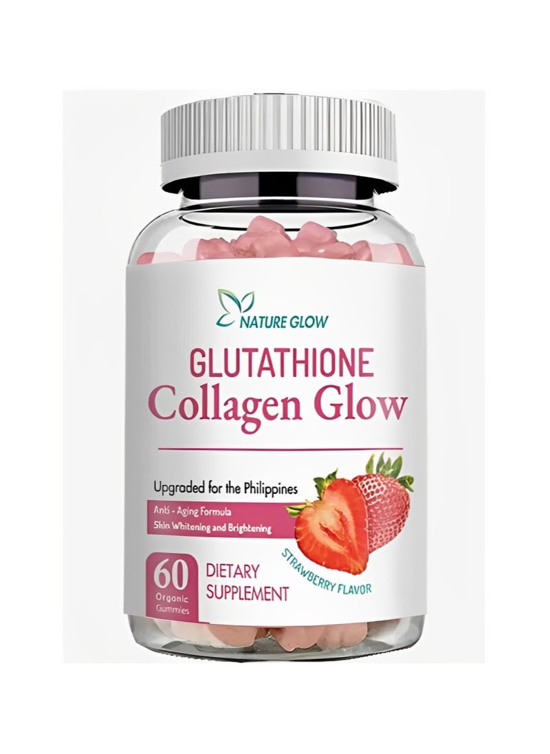 NATURE GLOW Glutathione Collagen Glow 60 Organic Gummies 190 gm 