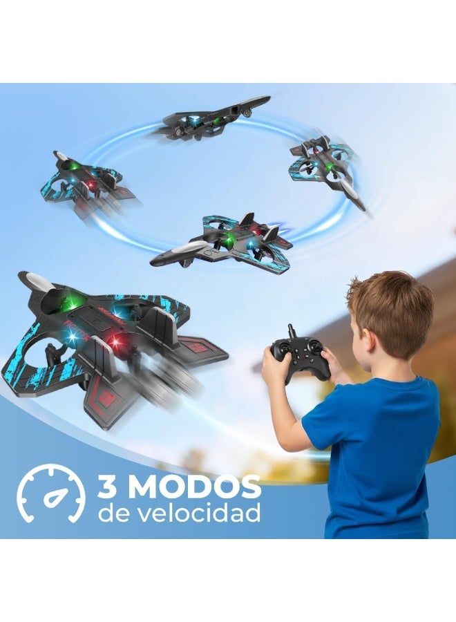 Remote-controlled combat drone - 360-degree rotation, LED lighting, and shatterproof EPP body - Image 3