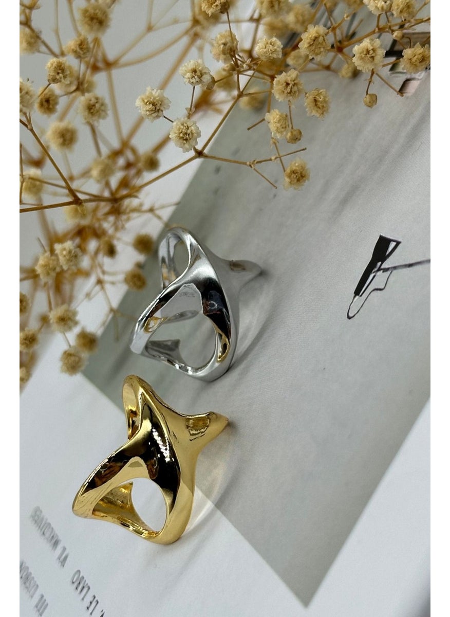 Riton - metal Adjustable Ring Minimalist Tic Tac Earrings, The Perfect Combination of Simplicity and Style - Image 1