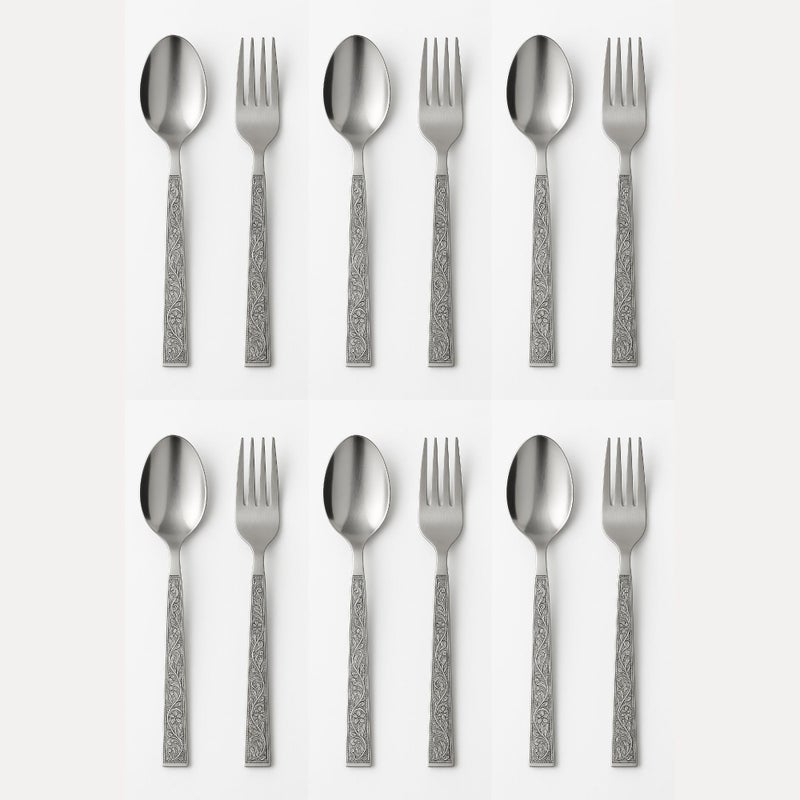 Wiaa Spoon and Fork Set Combo – 6 Spoons + 6 Forks | Stainless Steel Cutlery for Dining & Daily Use | Mirror Finish | Reusable Kitchen Flatware - Image 5