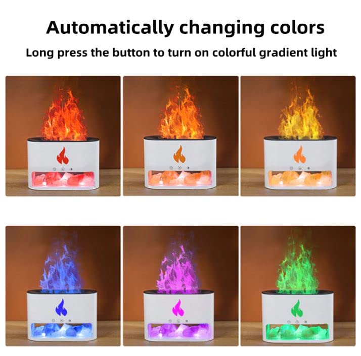 Seadra Seadra Salt Lamp Diffuser Crystal Salt Lamp Diffuser for Essential Oils Aromatherapy Diffuser Humidifier 220ML Himalayan Salt Lamp USB Night Light 3in1 Crystal Lamp  - Image 2