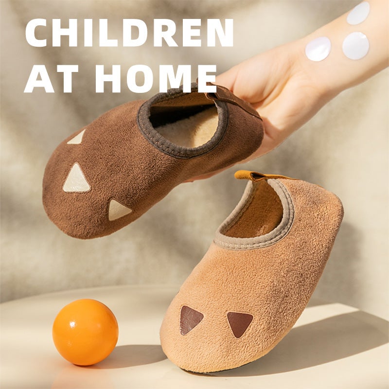 Children'S Floor Shoes Thick Bottom Polar Fleece Non-Slip Home Soft Bottom Fleece-Lined Thick Plush Shoes Cartoon Cold-Proof Floor Socks - Image 3