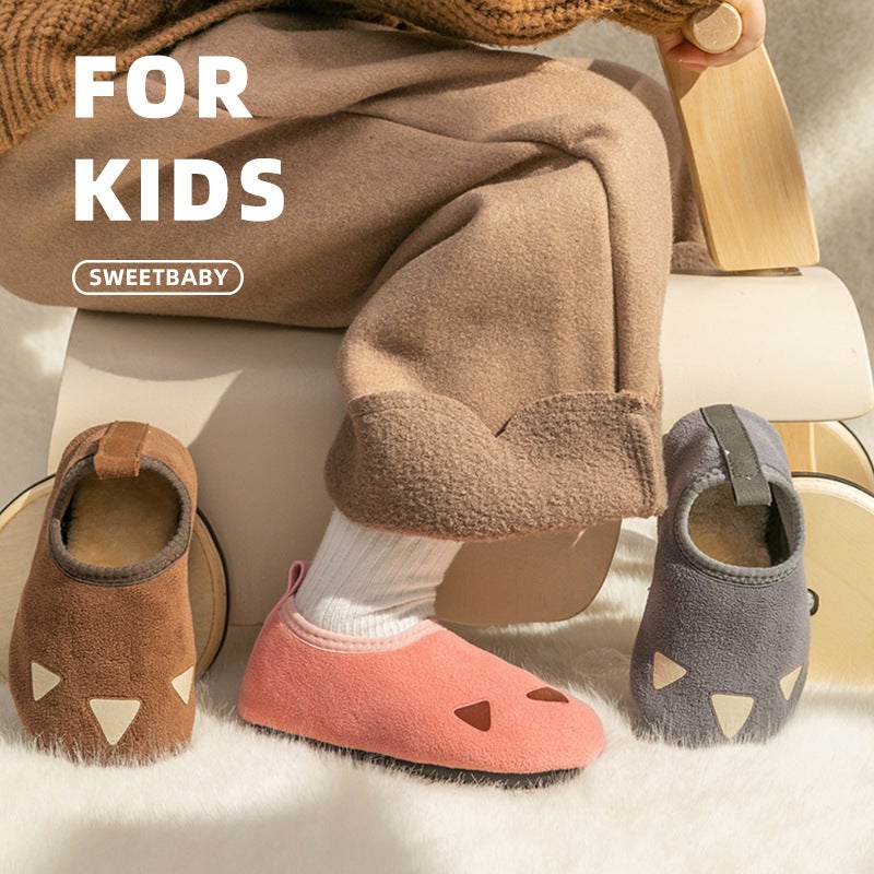 Children'S Floor Shoes Thick Bottom Polar Fleece Non-Slip Home Soft Bottom Fleece-Lined Thick Plush Shoes Cartoon Cold-Proof Floor Socks - Image 2