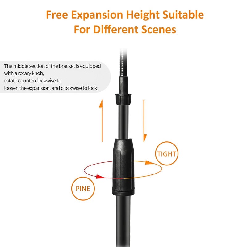 DIGIMORE حامل ميكروفون ثقيل قابل للتعديل مع حامل موبايل لأداء المسرح والاستوديو (D-170) - Image 5