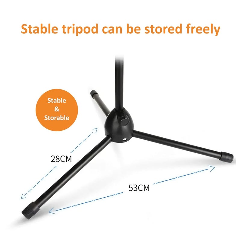 DIGIMORE حامل ميكروفون ثقيل قابل للتعديل مع حامل موبايل لأداء المسرح والاستوديو (D-170) - Image 4