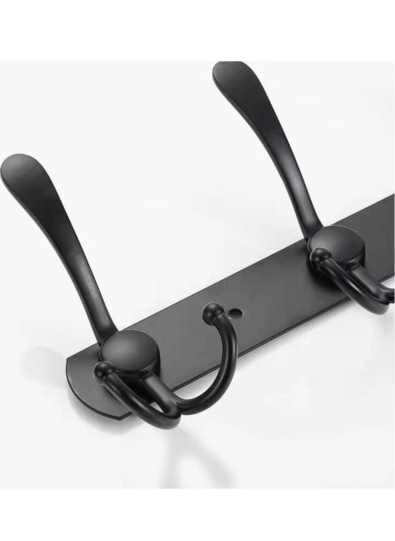 HomarKet - Stainless Steel Wall Mount Hook Hanger for Coat Robe Hat Clothes Towel Rack Black - Image 1