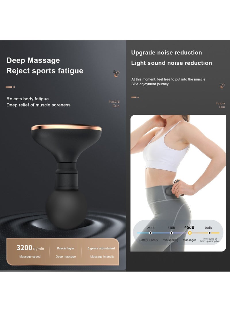 5 Speed Mini Portbale USB Reachrageable Massage Gun Deep Tissue Muscle Massager Body Pain Relief Tool For Body And Neck Vibrator Fitness