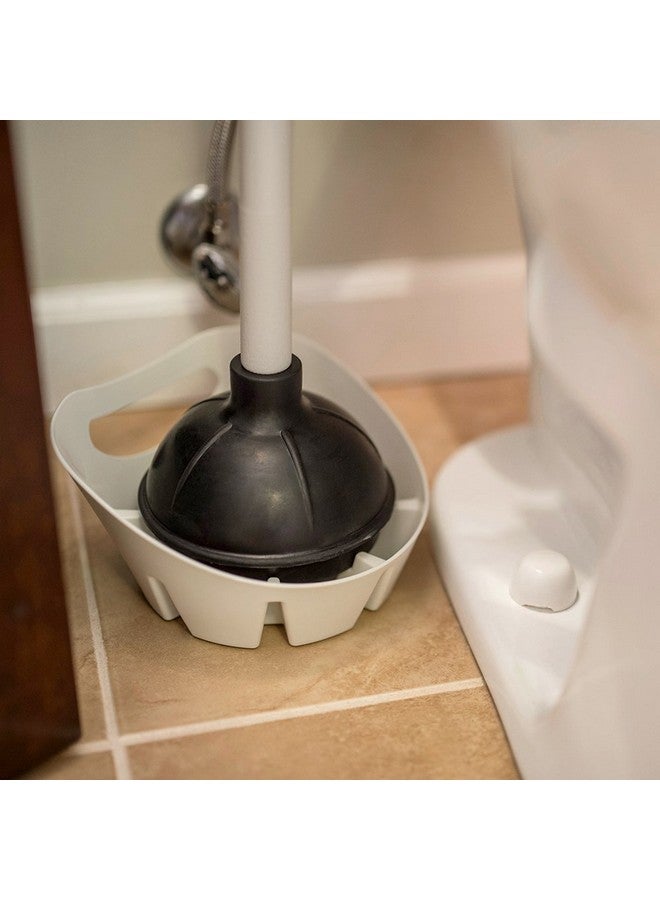 Plumb Craft Universal Plunger Holder Drip Tray, White (1 Pack) - Image 4