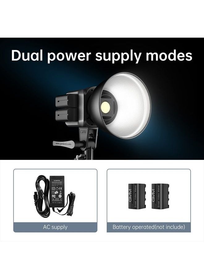 GVM Great Video Maker GVM SD80D 80W LED Video Light Kit with Softbox, Bowens Mount, CRI97+, 2700K-7500K Color Temperature, APP Control, and Tripod Stand for Video and Wedding Shooting  - Image 4