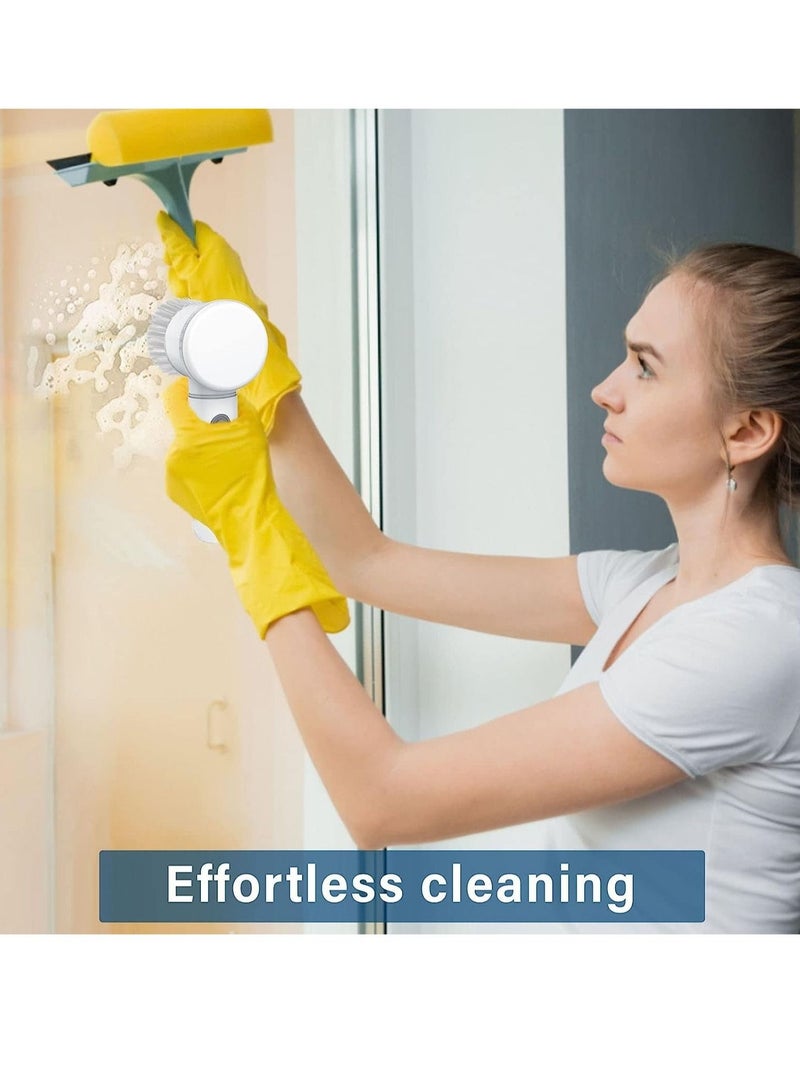 XiuWoo Electric Spin Scrubber,Electric Cleaning Brush with 3 Brush Heads,Cordless Portable Scrub Brush,Handheld Shower Scrubber Suitable for Bathroom/Tiles/Floor/Bathtub - Image 2