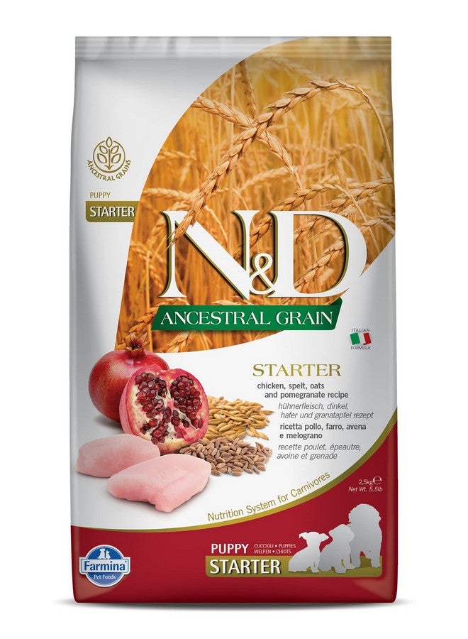 فارمينا طعام جاف فاخر للكلاب من فارمينا إن آند دي أنسيسترال جراين - دجاج ورمان - مبتدئ للجراء (2.5 كجم) - Image 1