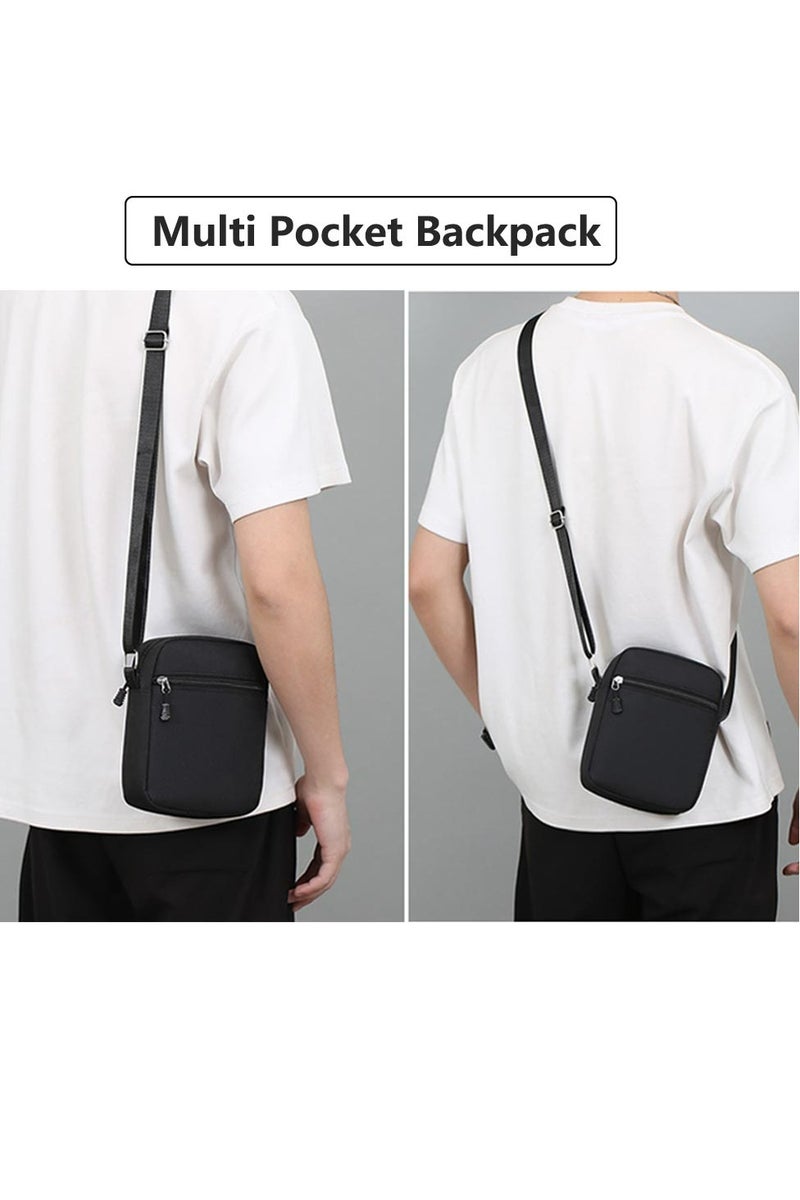 KUAZIVI Small Messenger Bag Vintage Style Crossbody Shoulder Bag Satchel houlder Backpack for Men & Women - Image 5