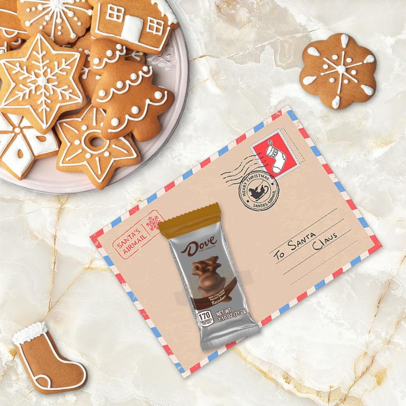 DOVE Milk Chocolate Peanut Butter Reindeer Christmas Candy Bar , 1.1 Oz - Image 5