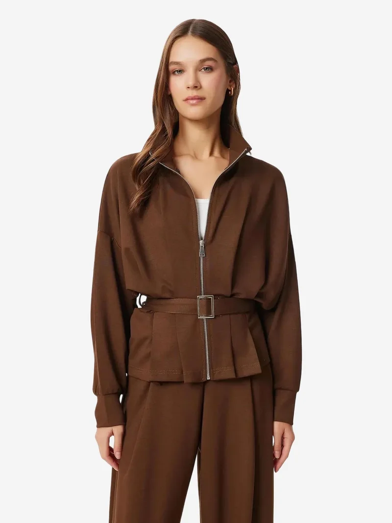 إسطنبول الساحرة ISTANBUL Belted Jacket &  Wide Leg Pants Two-Piece Coord Set