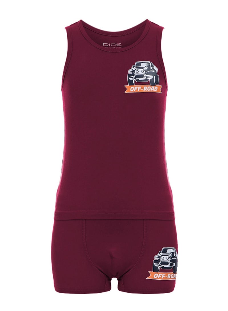 DICE Bundle OF Two Sleeveless Top & Boxer - For Kids - Image 2
