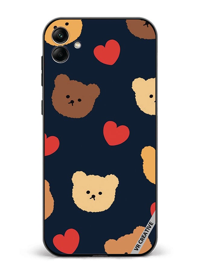 VR CREATIVE Protective Case Cover For Samsung Galaxy A04 Teddy Face Design Multicolour - Image 1