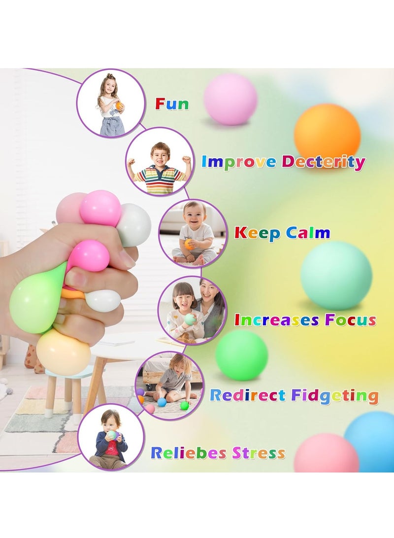 general 12Pcs Stress Balls Set for Adults and Kids,Squishy Ball Sensory Fidget Toys for Anxiety Relief ,Squeeze Ball Party Favors Bulk Pack,Classroom Prize,Birthday - Image 5