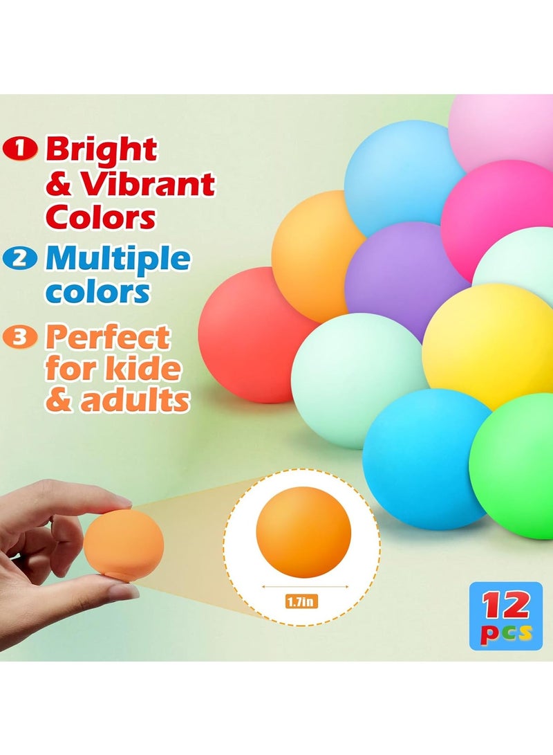general 12Pcs Stress Balls Set for Adults and Kids,Squishy Ball Sensory Fidget Toys for Anxiety Relief ,Squeeze Ball Party Favors Bulk Pack,Classroom Prize,Birthday - Image 4